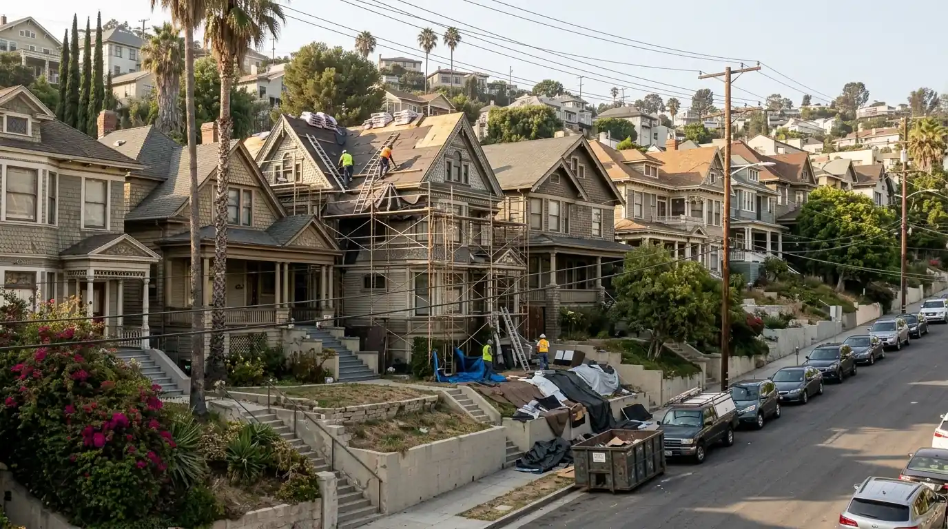 Historic homes in a Los Angeles preservation zone