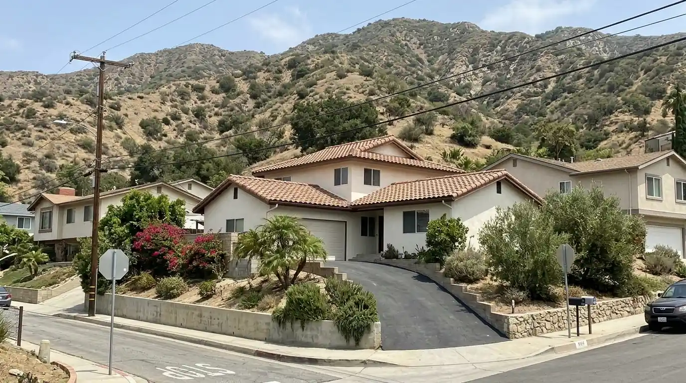 New Class A roof on a hillside home in Burbank